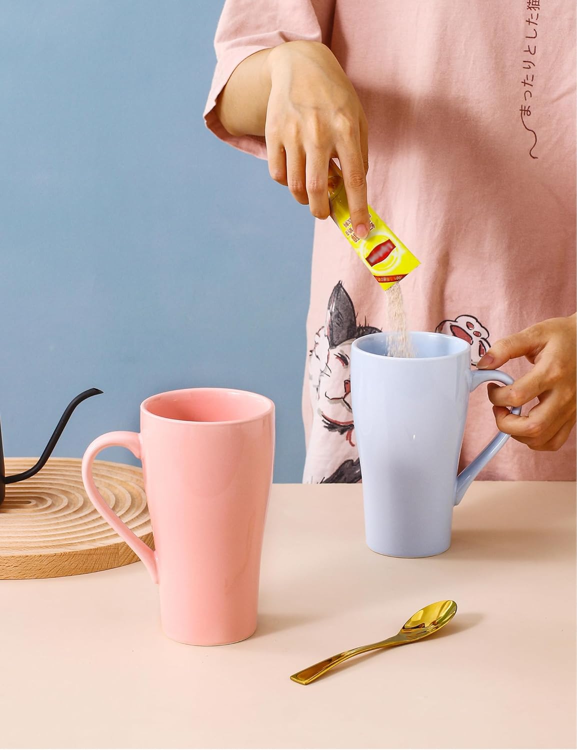 Tea Cup with Infuser and Lid, 18oz Large Steeper Mug, Ceramic Tea Infuser Mug with Silicone Lid, Teacup for Home, Office, Dishwasher & Microwave Safe (Lilac) - Image 5