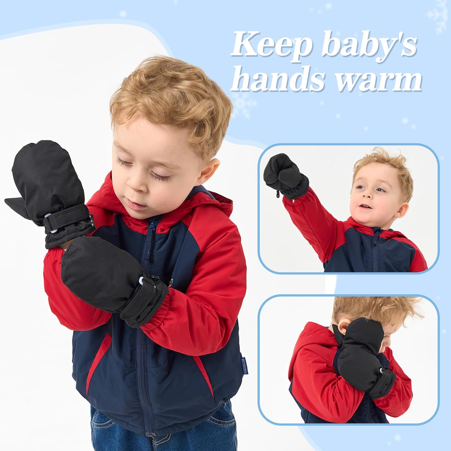 Toddler Snow Gloves Kids Waterproof Mittens Toddler Winter Gloves Boys Winter Baby Mittens Ski Glove Girl Mitten - Image 5