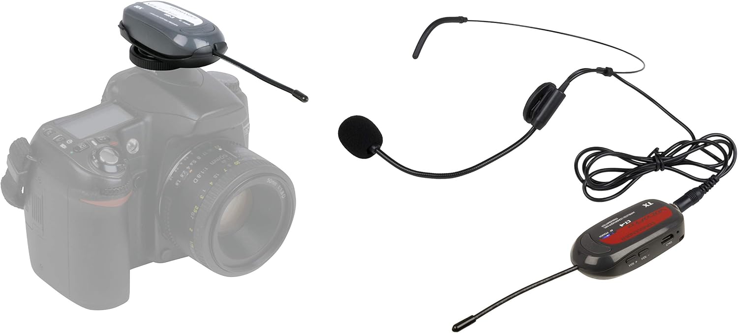 VocoPro UHF Wireless Audio System for Digital Video Cameras (Commander-Film-Headset 3)