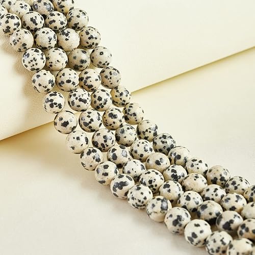 Miniatura 21 de 60 piezas de cuentas de amatista natural de 6 mm, cuentas de piedras preciosas redondas sueltas para hacer joyas