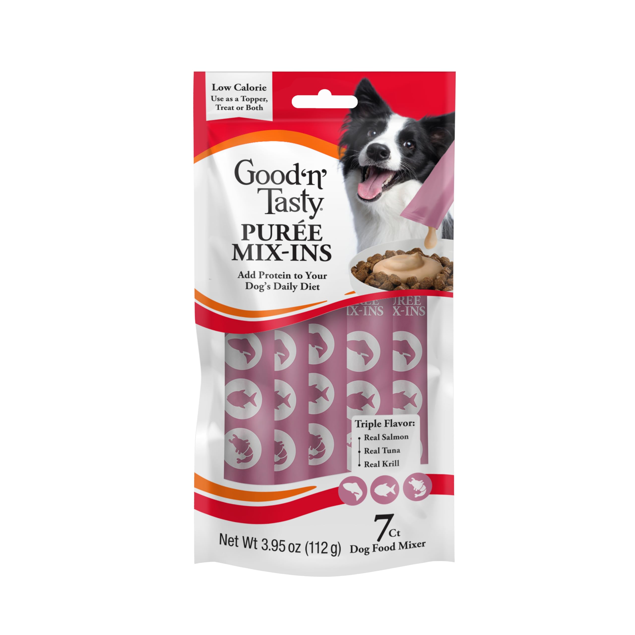 Good 'n' Tasty Puree Mix-Ins Dog Food Topper or Treat, 7 Count