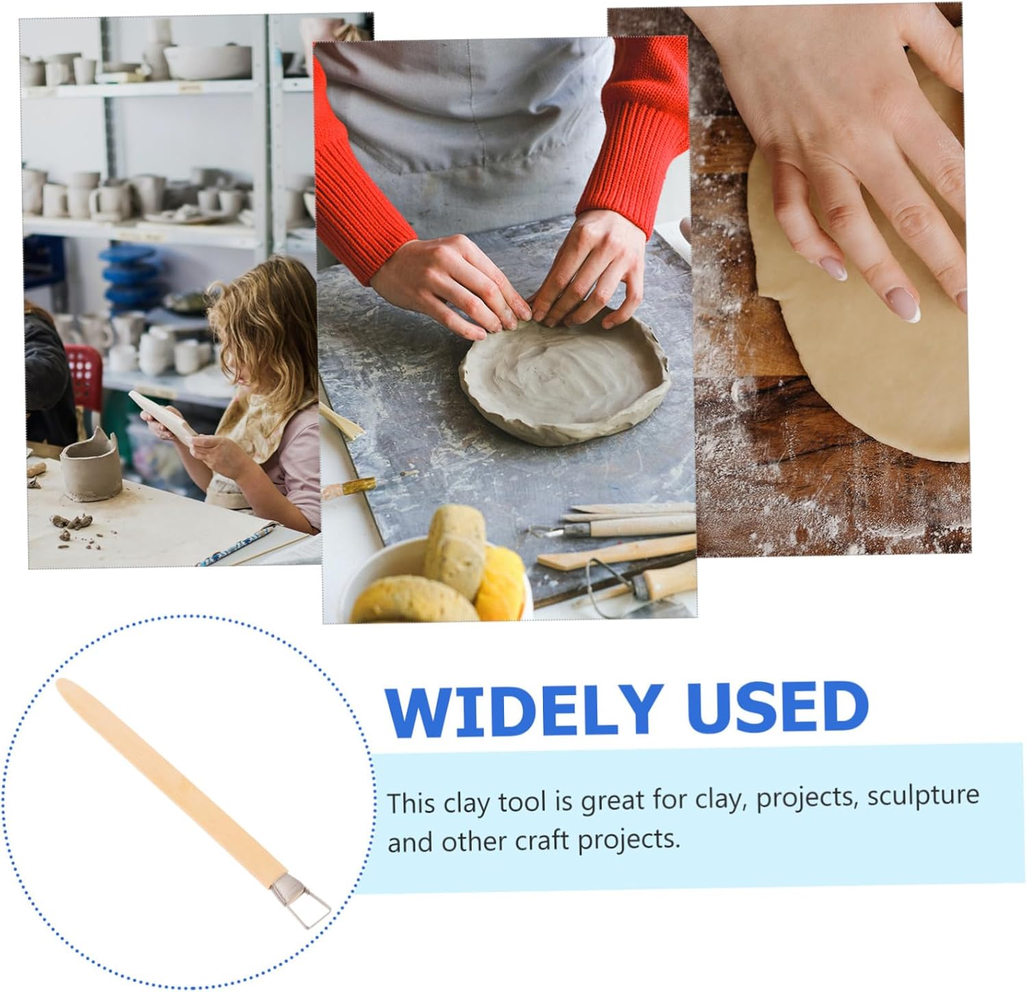 Wooden Clay Carving Tool for Sculpture and Craft Projects