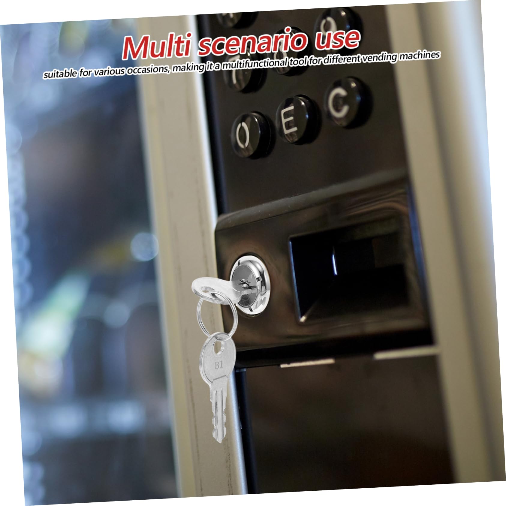 SOLUSTRE Serratura Tubolare Chiave Resistente in Metallo e Plastico per Distributori Automatici, per Armadi e Coperchi di Macchine Vending
