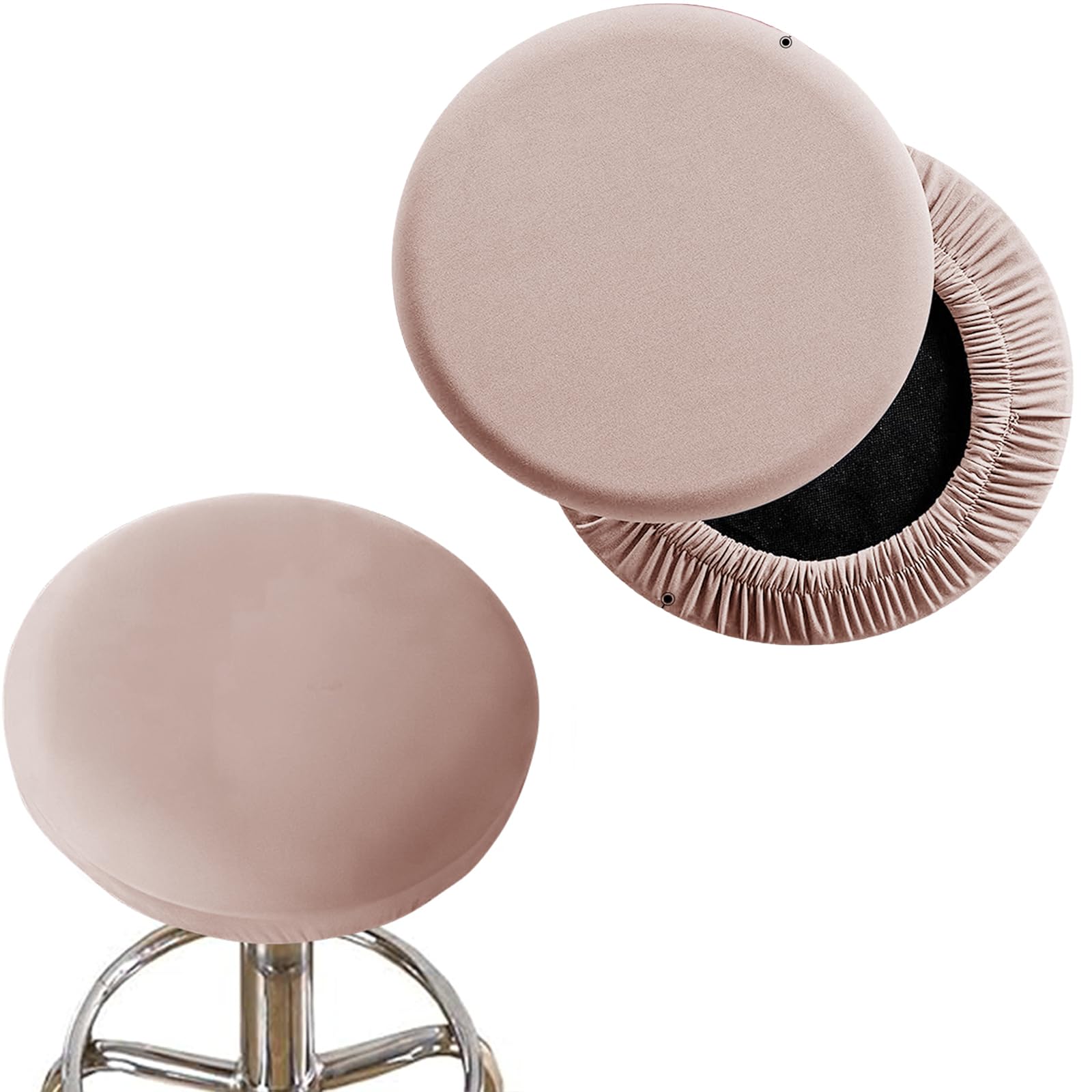 Housse de siège ronde élastique pour tabourets de cuisine et chaises de bar