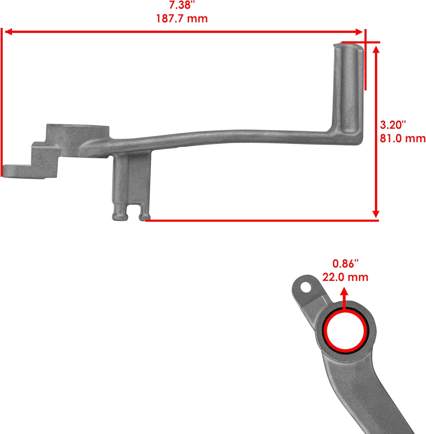 Caltric Rear Foot Brake Pedal Compatible with Suzuki GSX-R600 GSX-R750 2006-2009 2011-2015 / GSX-R1000 2005-2009 43110-41G00