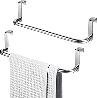 Vista 9 de Toallero de metal para armario de cocina, 2 piezas, toallero de acero para colgar en el interior o exterior de las puertas, cocina en casa o baño