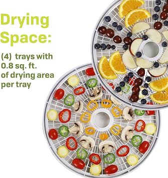 Nesco FD-61 Snackmaster Encore Food Dehydrator for Great Jerky and Snacks, 4 Trays, Gray