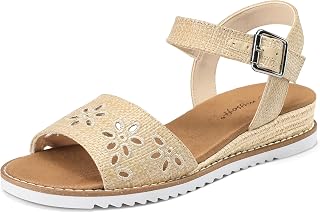 mysoft Women's Comfortable Wedge Sandals Espadrilles Walking Summer Shoes