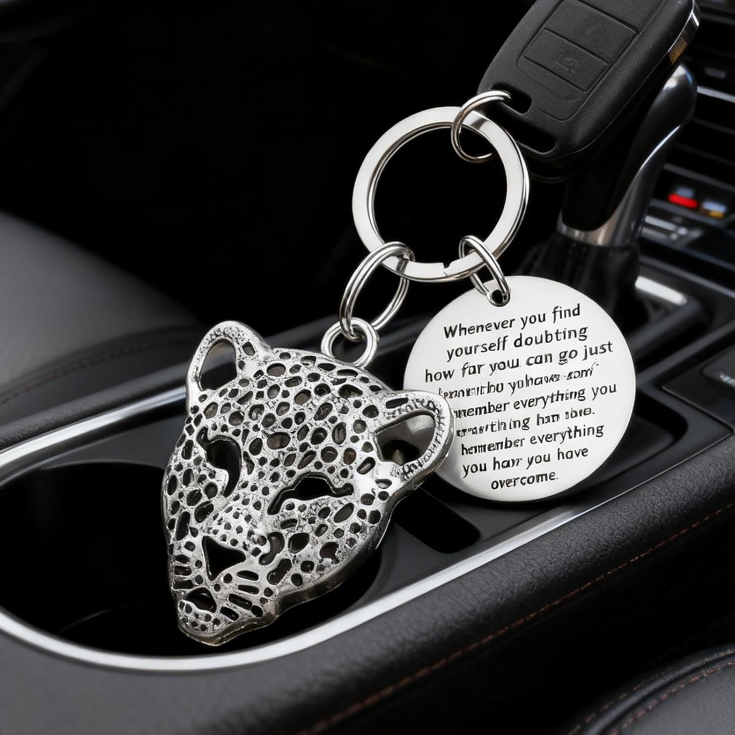 HUTIMY Cheetah Keychain for Women Gifts Leopard Charm Jewelry Set Ideas Cheetah Pendant Keychain - Image 6