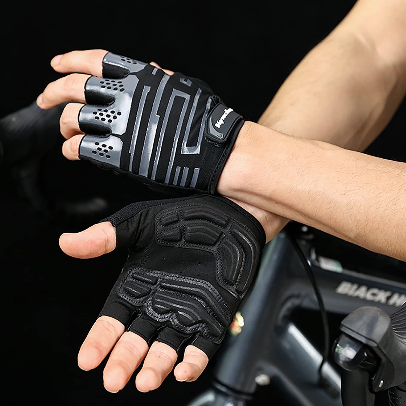 Estivi Guanti Ciclismo Senza Dita Guanti Bicicletta Mezze Dita Guanti MTB Silicone per Il Ciclismo Sport all'Aria Aperta Corsa Viaggi Alpinismo Guanti