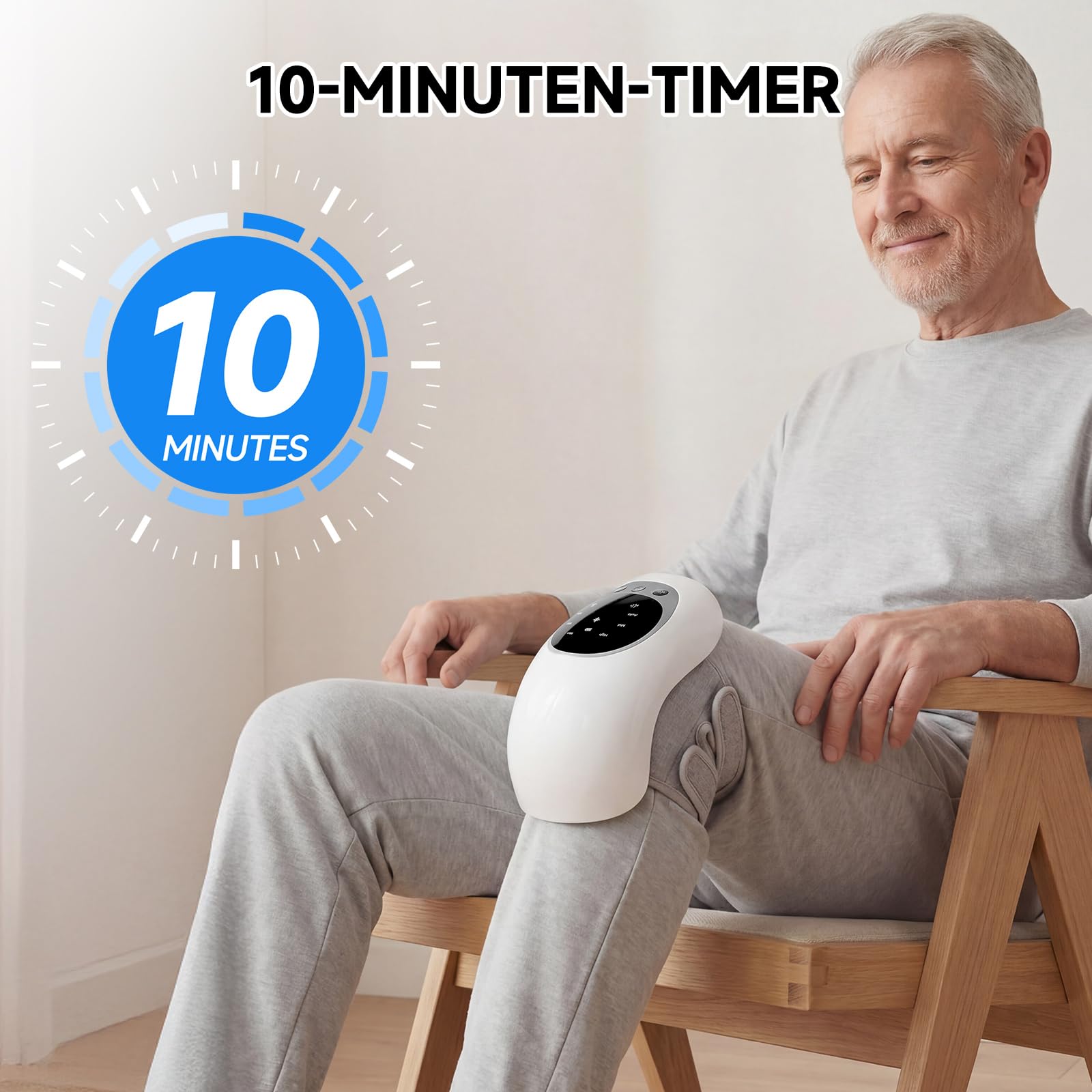 Cozion Kneerelief Schnurloses Knie Massagegerät In-frarot & Laser | Tiefen-Infrarotwärme mit Laser & Vibration. Angenehme Wärme für verspannte Muskeln, Gelenke und Bänder