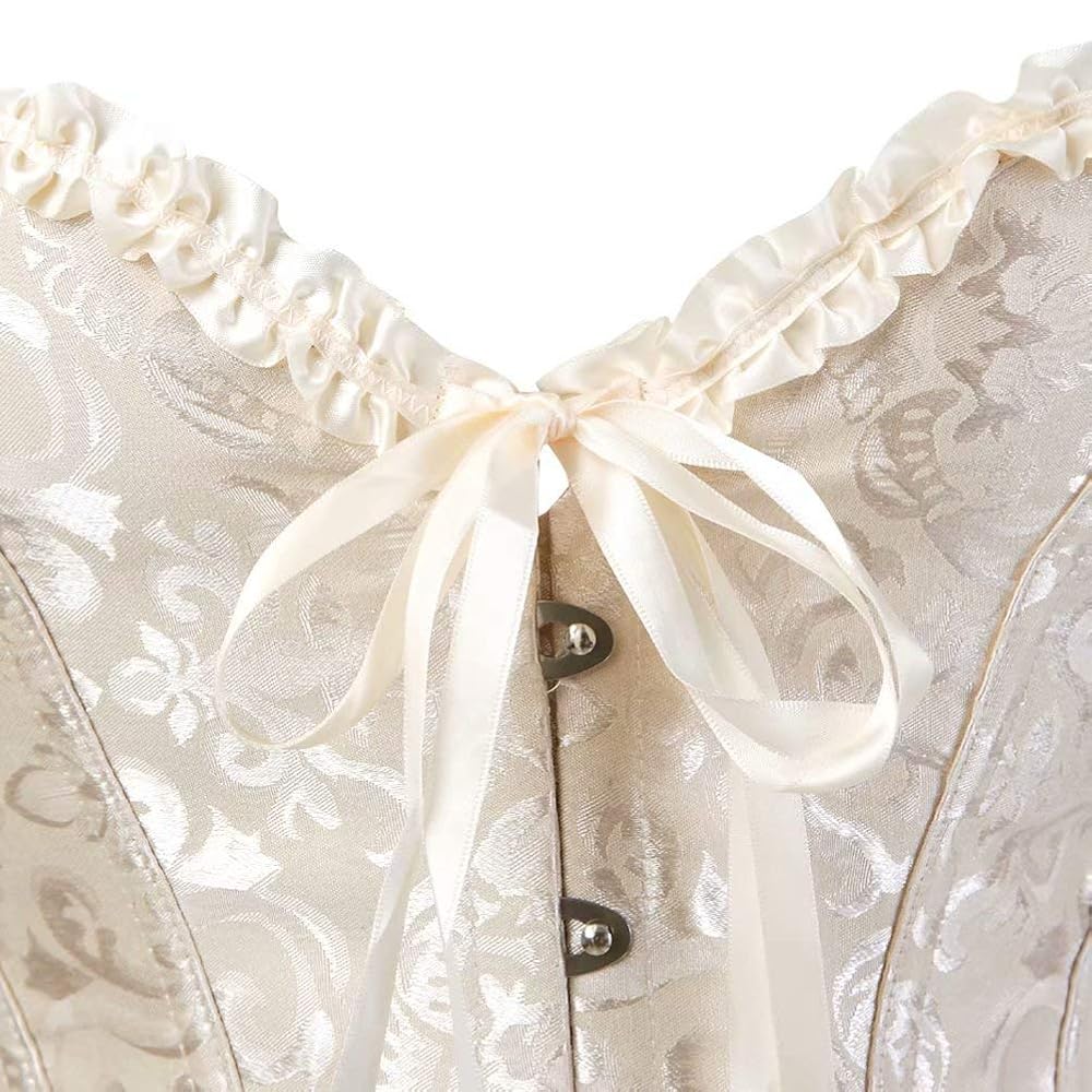 Amazon.com: SHYMMUO Women's Lacing Corset Top Satin Floral