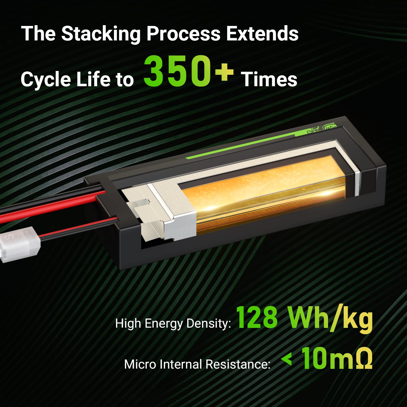 OVONIC Batería Lipo 2s 7,4 V 50 C 5200 mAh con conector T Deans Style para RC Car Truck (2 unidades)