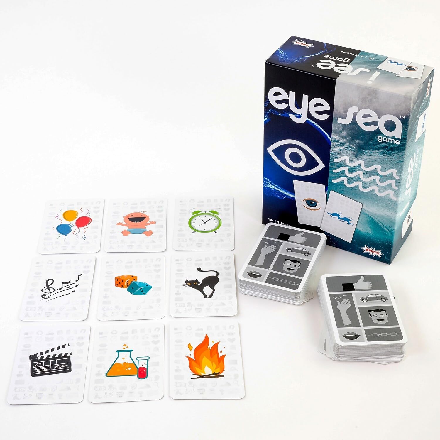 AMIGO Games Eye Sea - Fun and Fast-Paced Brainstorming Party Card Game for 2-10 Players, Ages 10+