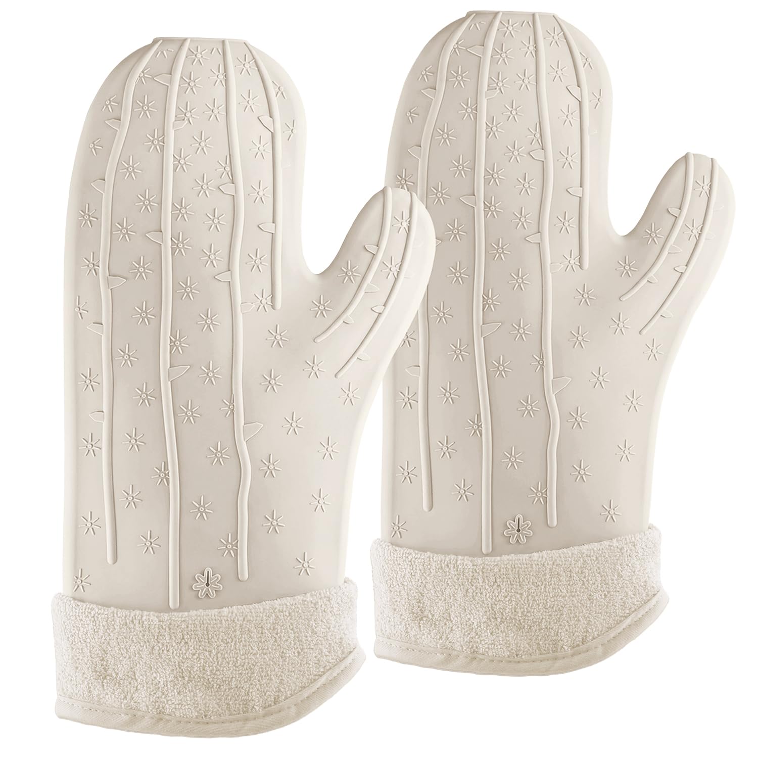 Gants de cuisine en silicone de qualité supérieure UMIRRO couleur sable du désert