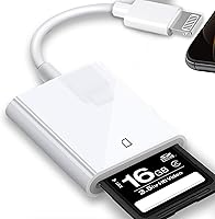 Vista 1 de [Certificado MFi de Apple] Lector de cámara de tarjetas Lightning a SD para iPhone iPad, lector de tarjetas de memoria, visor de cámara de rastro