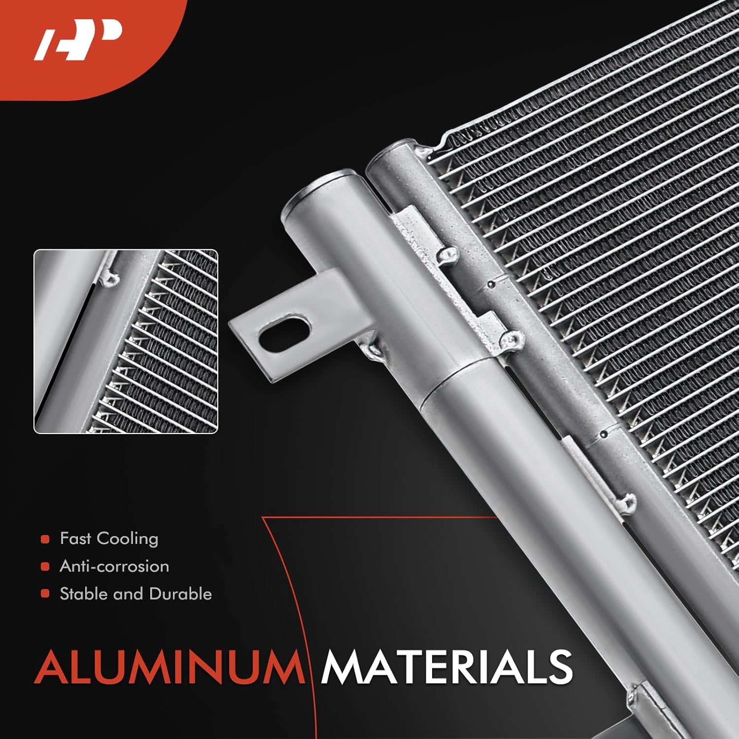 A-Premium Air Conditioning A/C Condenser Compatible with Jeep JL Series Wrangler 2018-2025, JT Series Gladiator 2020-2025, 2.0L 3.0L 3.6L, Replace# 68314789AA, 68314789AB