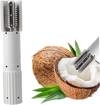 Cordless Electric Coconut Grater for Kitchen - Stainless Steel Blades Coconut Scraper Efficient Tool for Milk Meat Desserts