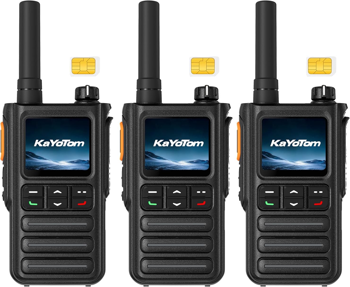 Lifetime Free Rapid GPS Unlimited Range Global Walkie Talkies – Long Range Two Way Radio, IP65 Waterproof, AI Noise Cancellation for Nationwide Outdoor, Logistics, Road Trips & Family (3-Pack)