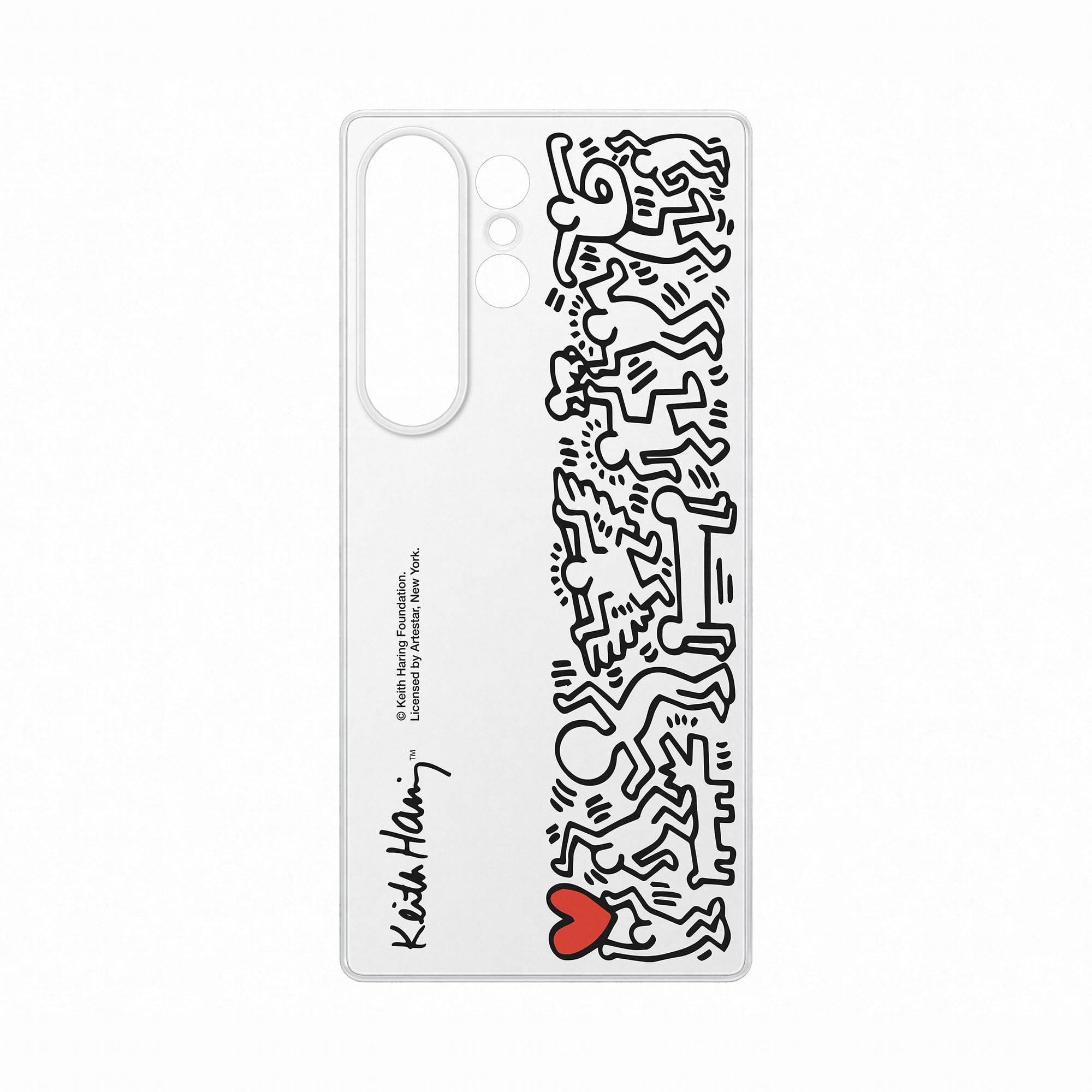 Samsung FlipSuit Case Cover per Galaxy S25 Ultra, Card Keith Haring con tecnlogia NFC inclusa, White