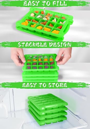 Miniatura 4 de Bandeja para cubitos de hielo, bandejas redondas para cubitos de hielo con tapa y contenedor, bolsa de almuerzo aislada, molde para hacer bolas de