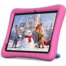 Plimpton Kids Tablet 10 Inch - 2026 Upgraded Android 15 Tablet for Kids with Case Included, Octa-Core, Google Kids Space, Parental Control, 4GB+64GB, WiFi, BT5.3, YouTube, Great Gift for ToddlerPink