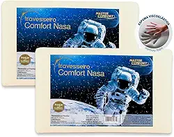 Kit 2 Travesseiros Nasa Dream Viscoelástico Master Comfort Antiácaro Altura 10cm