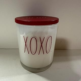 Rae -XOXO Candle White Palo Santo Scented 10.5 oz./ 297 gr. with Red Lid Valentine's Day Candle- Dunn by Magenta