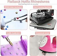 Vista 5 de 6400 diamantes de imitación termoadhesivos de cristal, diamantes de imitación de topacio con parte trasera plana para manualidades, ropa, piedras