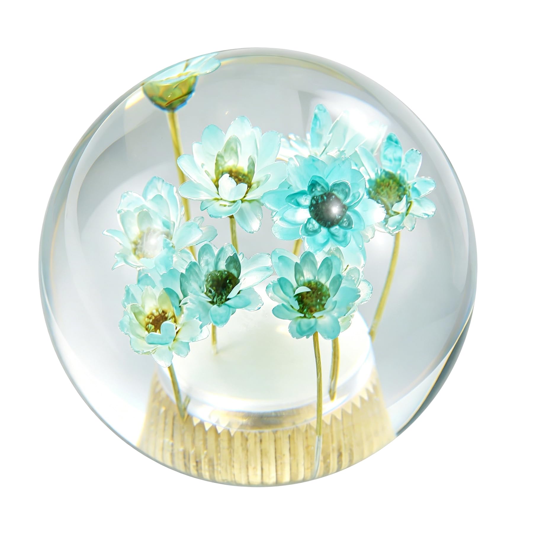 Padaodao Flower Gear Knob Car Handle Shift Knobs for Most Manual Transmission Vehicles SUV Trucks, Light Blue