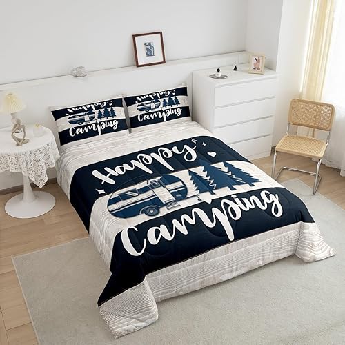 Miniatura 4 de Juego de edredón de decoración de coche para campamento, tamaño individual, juego de edredón de granja occidental para salidas de primavera,
