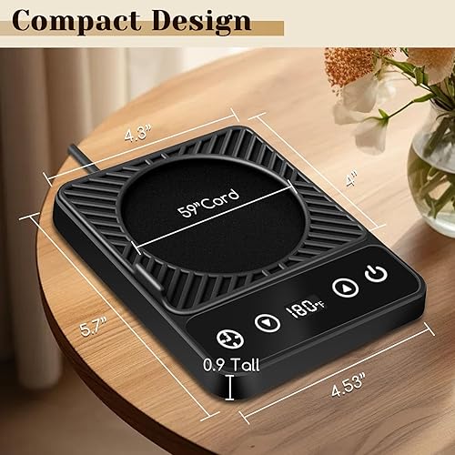 Miniatura 7 de Calentador de café para escritorio, calentador inteligente de tazas de café con apagado automático, calentador de tazas de 6 temperaturas con