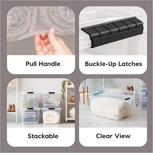 Miniatura 29 de IRIS USA TB Caja estibable de almacenamiento. Transparente