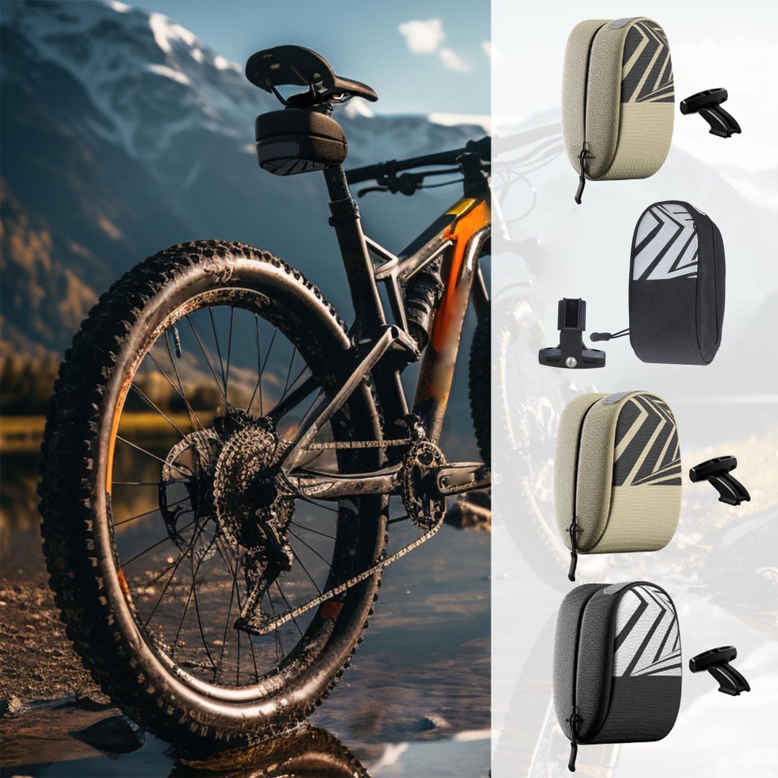 Bolsa de asiento trasero para bicicletas, bolsa para cajuela, alforjas grandes para bicicletas, bolsa de asiento trasero, bolsa de tubo para bicicletas