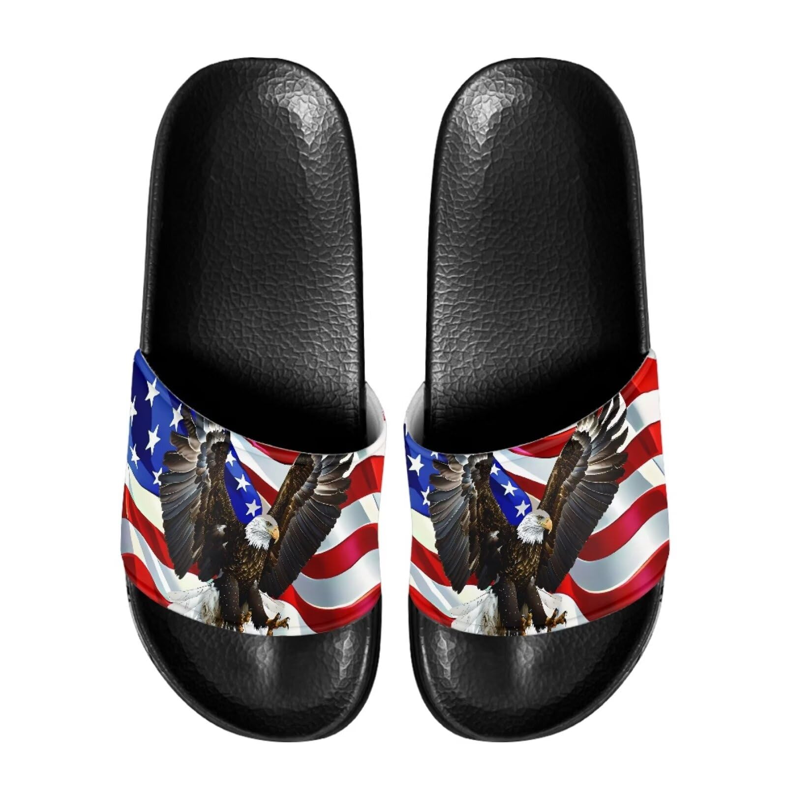 Psesaysky Mens Pillow House Slide Sandals Non-Slip Black Bath Sandals Wide Width EVA Flat Shoes Quick Drying Peep Toe Slippers Beach Dress Shoes