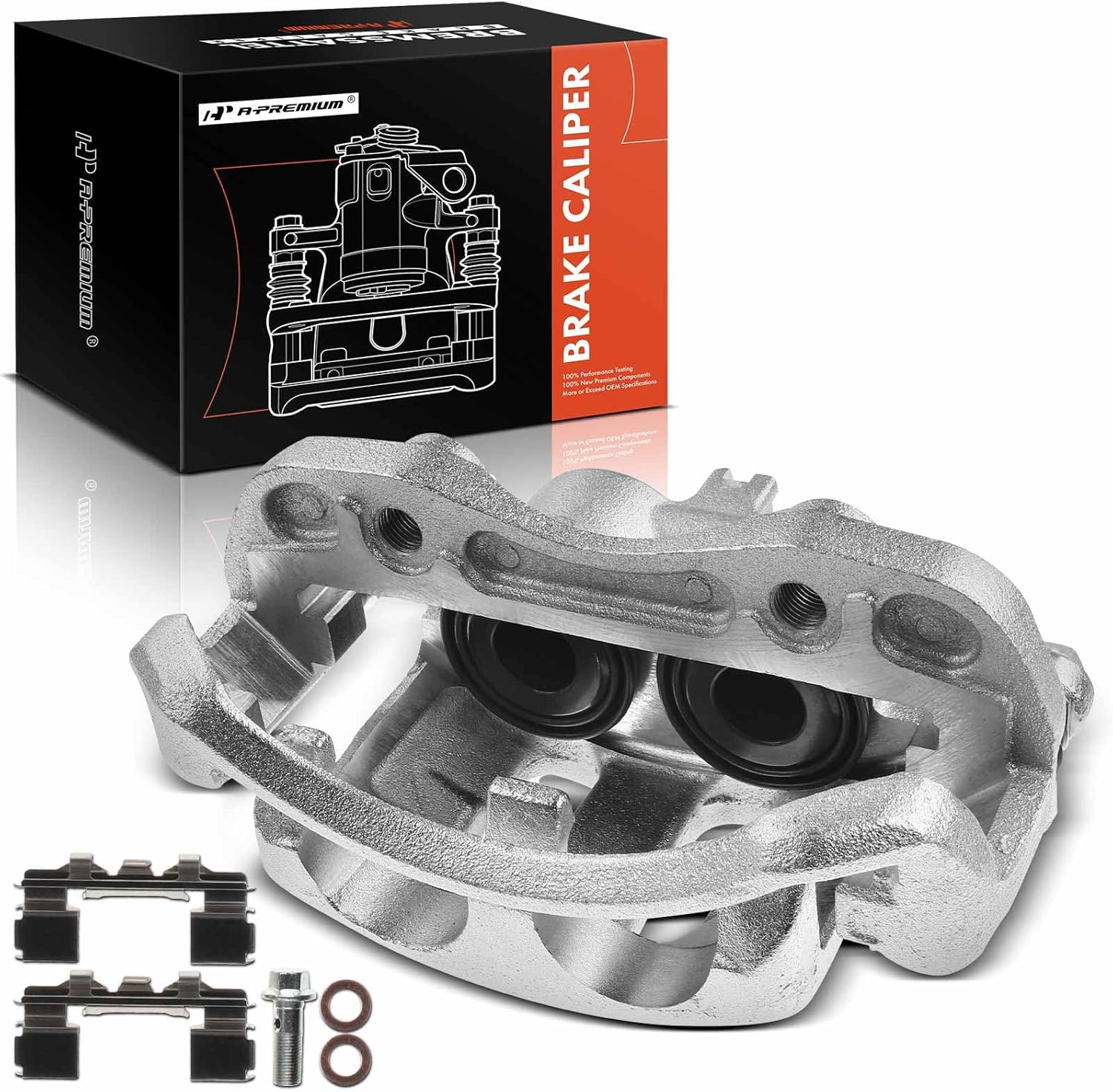 A-Premium Disc Brake Caliper Assembly with Bracket Compatible with Select Nissan Models - Frontier 1999 2000 2001 2002, V6 3.3L - Front Left Driver Side