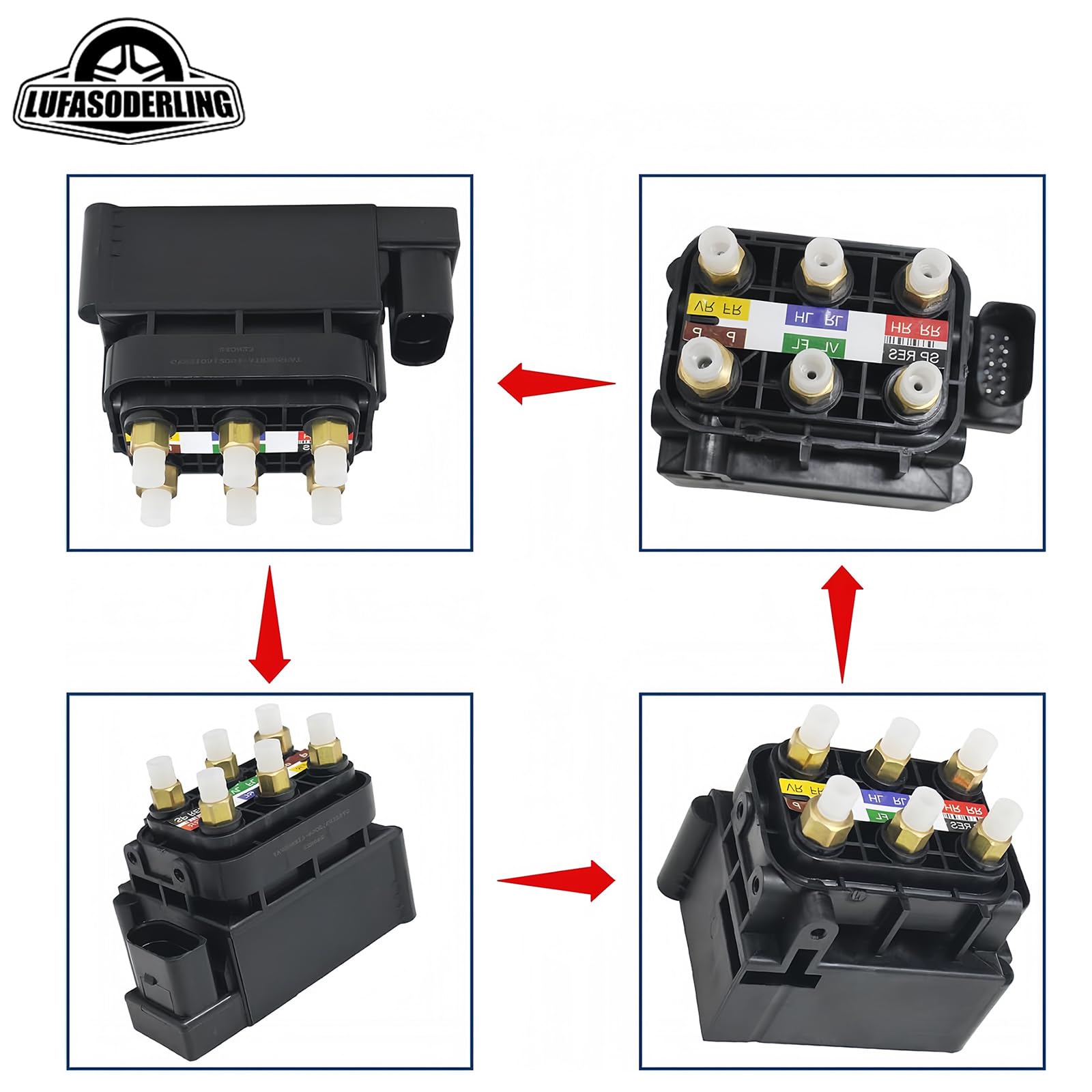 Luftfederung Ventilblock für Mercedes-Benz W164 W166 W251 GL320 GL350 ML250 ML63 CL550 S350 S400 S550 S600 R320 R350 ML350 W166 Ventilblock 2513200058 A2513200058 1643201204 2123200358
