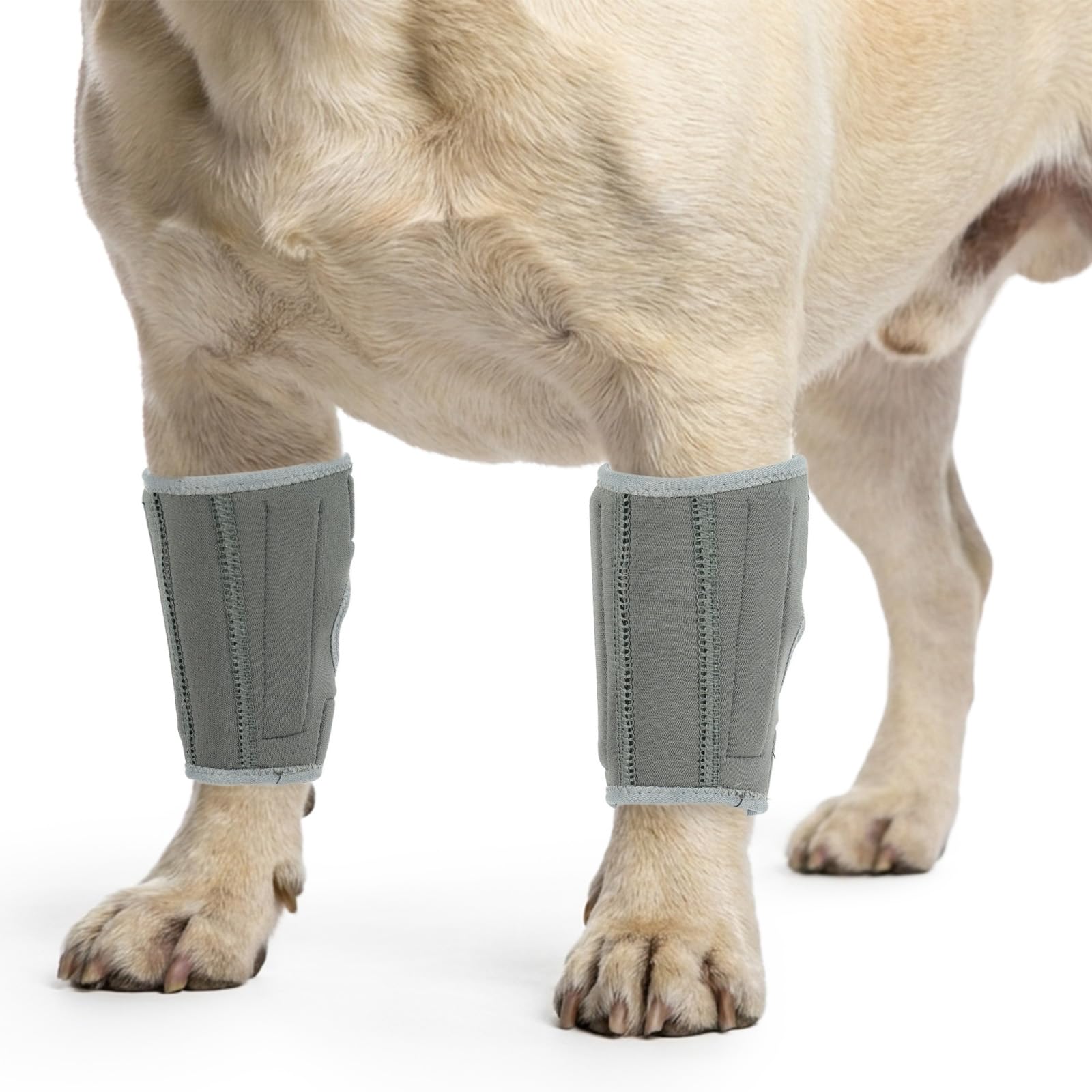 PUMYPOREITY 2Pcs Dog Joint Brace, Canine Hock Support Dog Elbow Brace Compression Wrap Straps for ACL CCL Joint Injury and Sprain Protection, Healing and Loss of Stability(Grey, S)