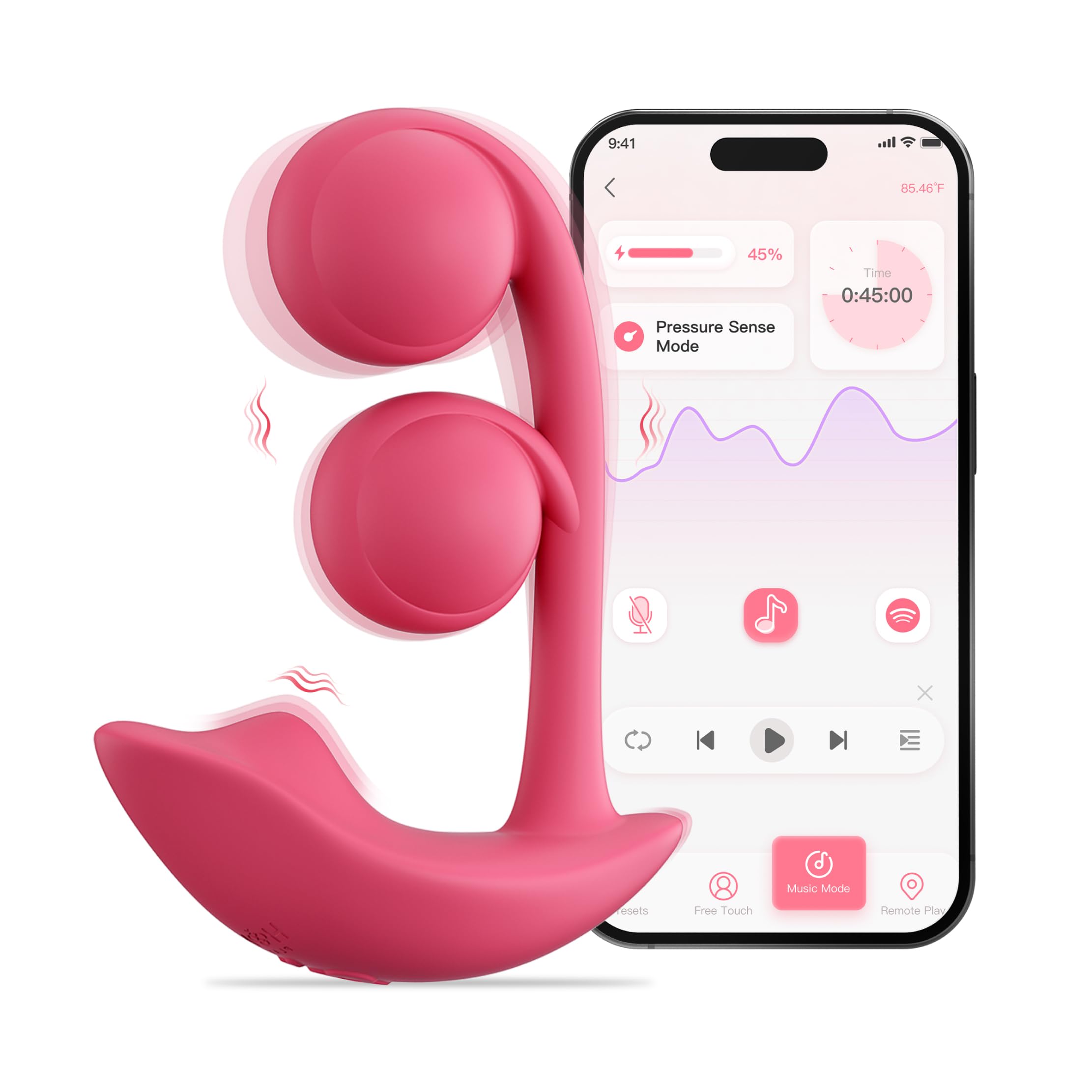 HoneyPlayBox Melody G spot Vibrator Couples Sex Toys 3 in 1 Wearable Dual Orb Clitoral Vibrators APP Remote