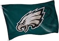 Vista 1 de Team Sports America NFL Philadelphia Eagles - Bandera duradera de 3 x 5 para exteriores con ojales, bandera y pancarta resistentes para jardín al