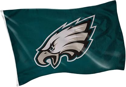 NFL Philadelphia Eagles Bandeira durável para uso externo com ilhós | Bandeira resistente e faixa para jardim ao ar livre | Bandeira de decoração de parede interna para quarto | Funciona com mastros de bandeira para fora da casa por Artista não identificado — capa do álbum