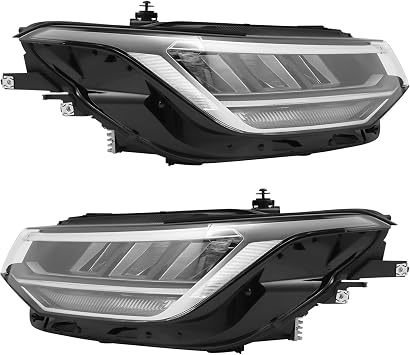 Led Headlights Assembly Compatible With 2022-2024 Volkswagen Tiguan S/Se,Replace Headlight Assembly,Left/Right,Black Housing,Prefect Match Original Vehicle Left Driver Side+Right Passenger Side