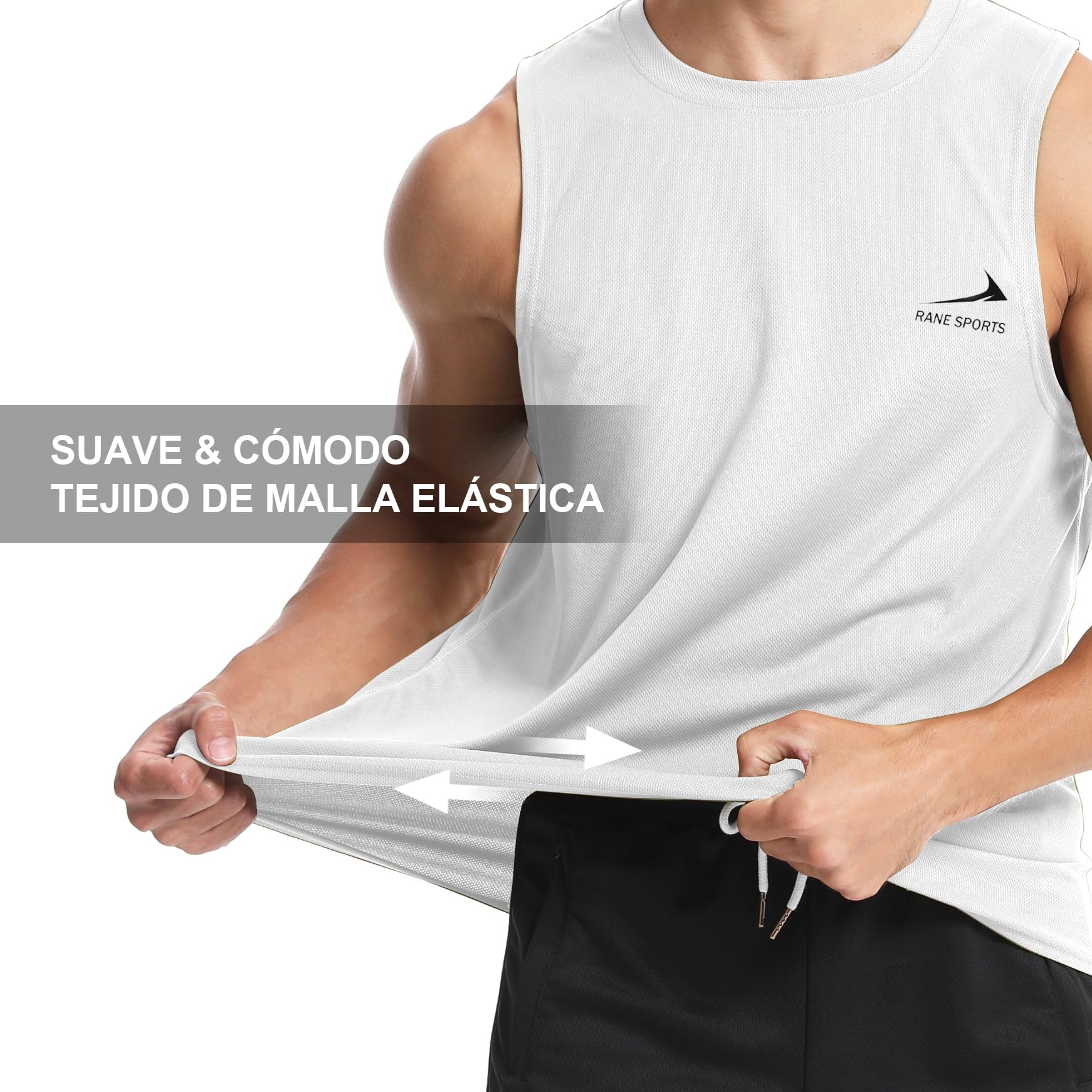 Camiseta sin Mangas para Hombre, para Correr, Gimnasio, Secado rápido, Camiseta Deportiva