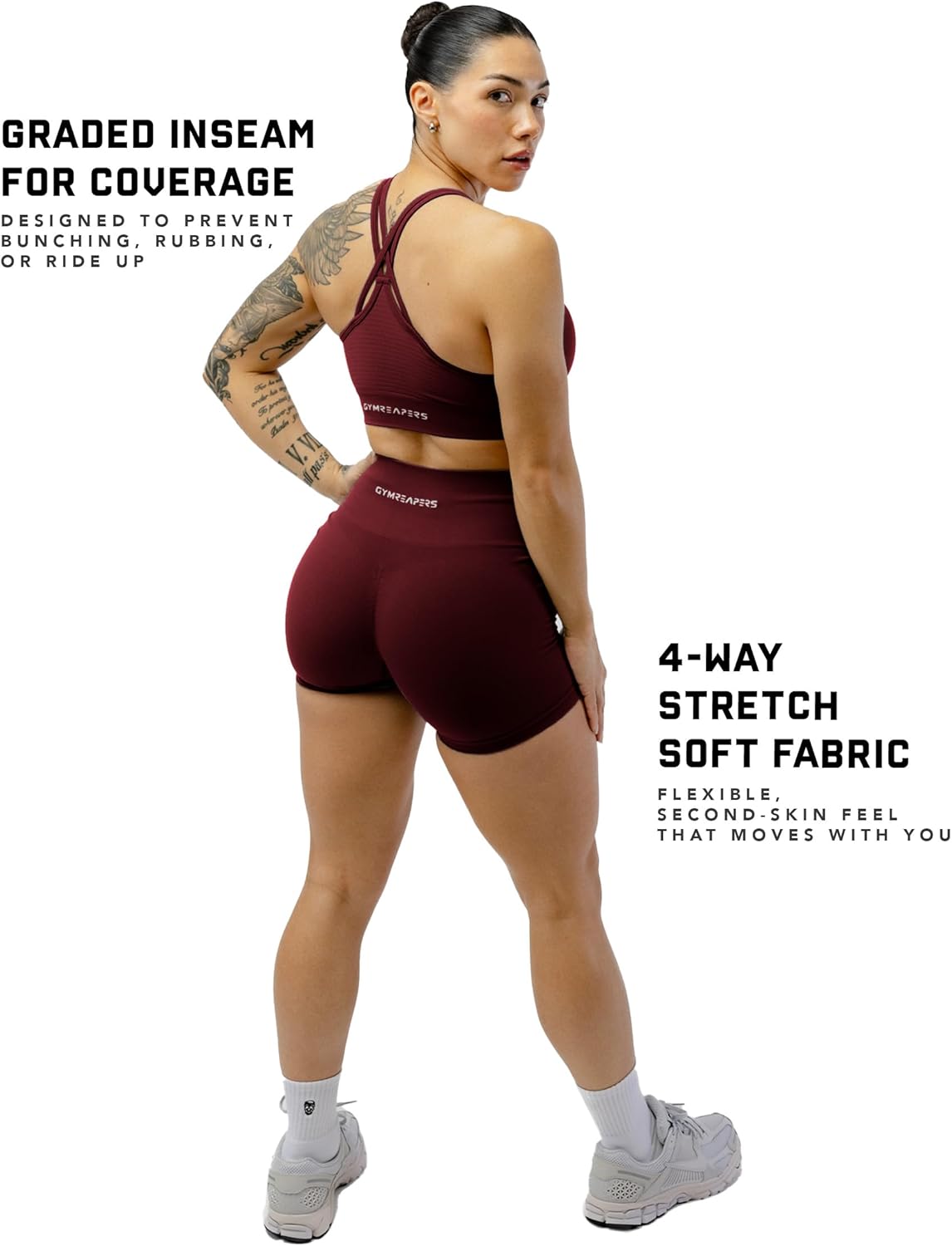 Gymreapers Halo Seamless Shorts for Women - Squat Proof High Waisted Glute Scrunch, Quick Drying Biker, Yoga Running Gym - Image 4