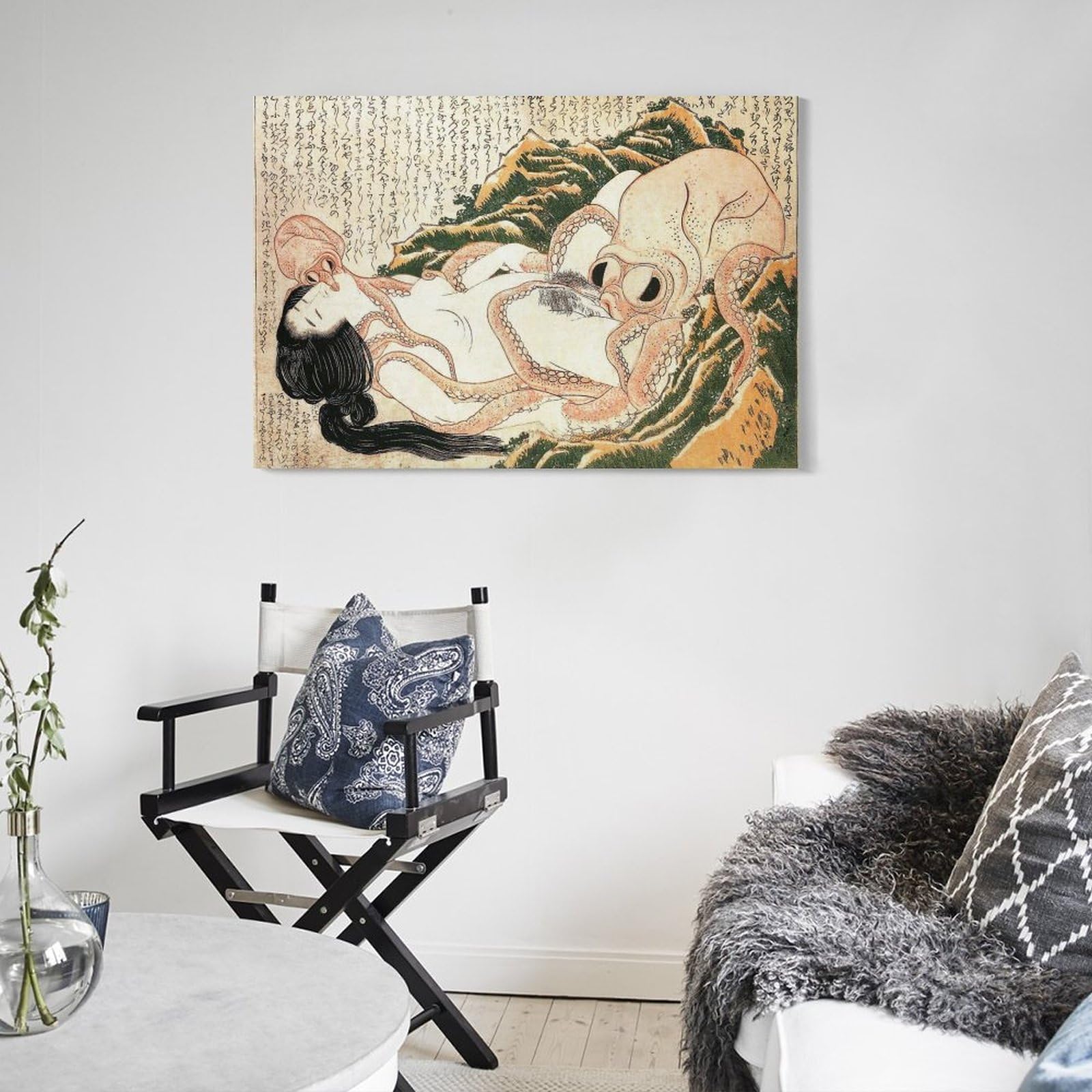 Katsushika Hokusai-The Dream of The Fishermans Wife Canvas Wall Katsushika Hokusai-The Dream of The Fishermans Wife Canvas Wall