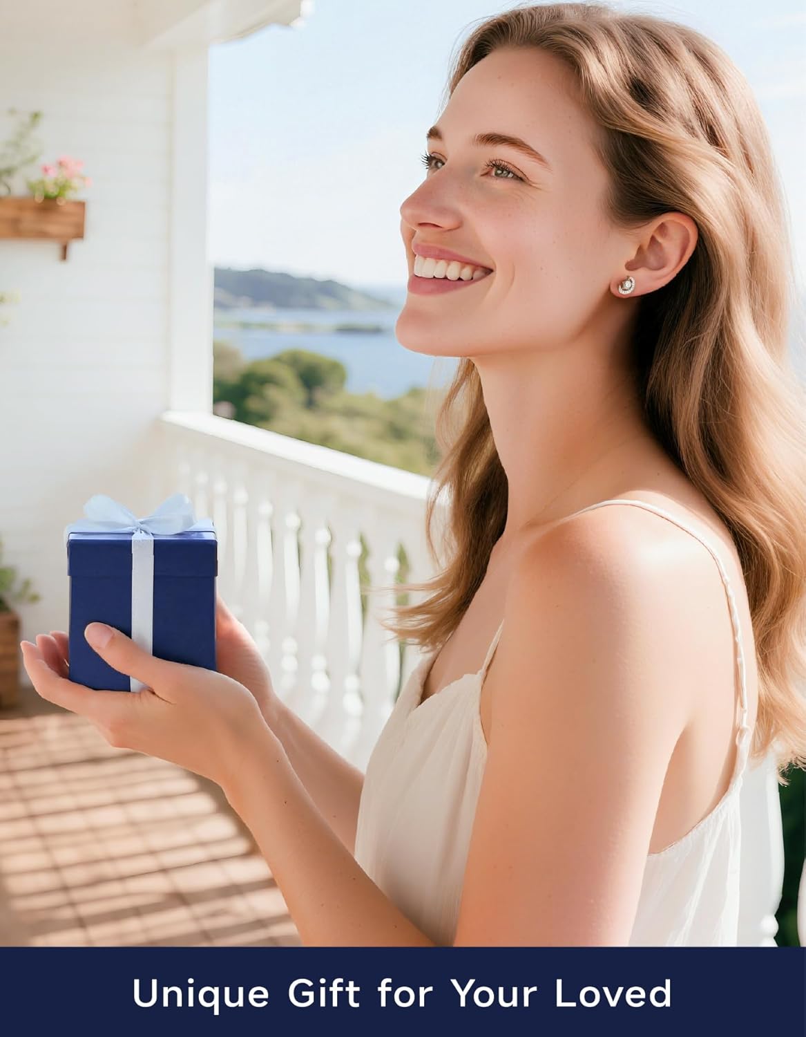 MomentWish Moissanite Earrings for Women, Gifts for Christmas, 1/2 Carat Moissanite Stud Earrings, D Color VVS1 Simulated Diamond 925 Sterling Silver Halo Earrings for Birthday Anniversary - Image 6