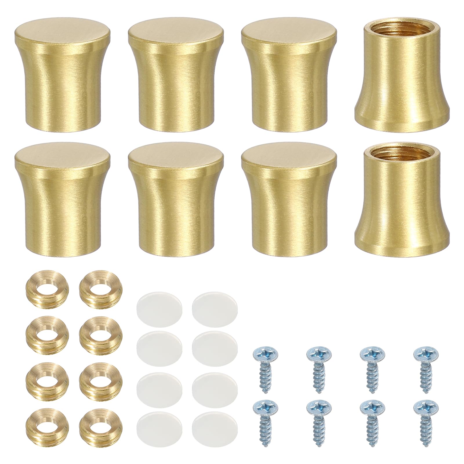 Patas de latón para tabla de cortar y bandeja elevadora, topes con tornillos, 1,5 cm