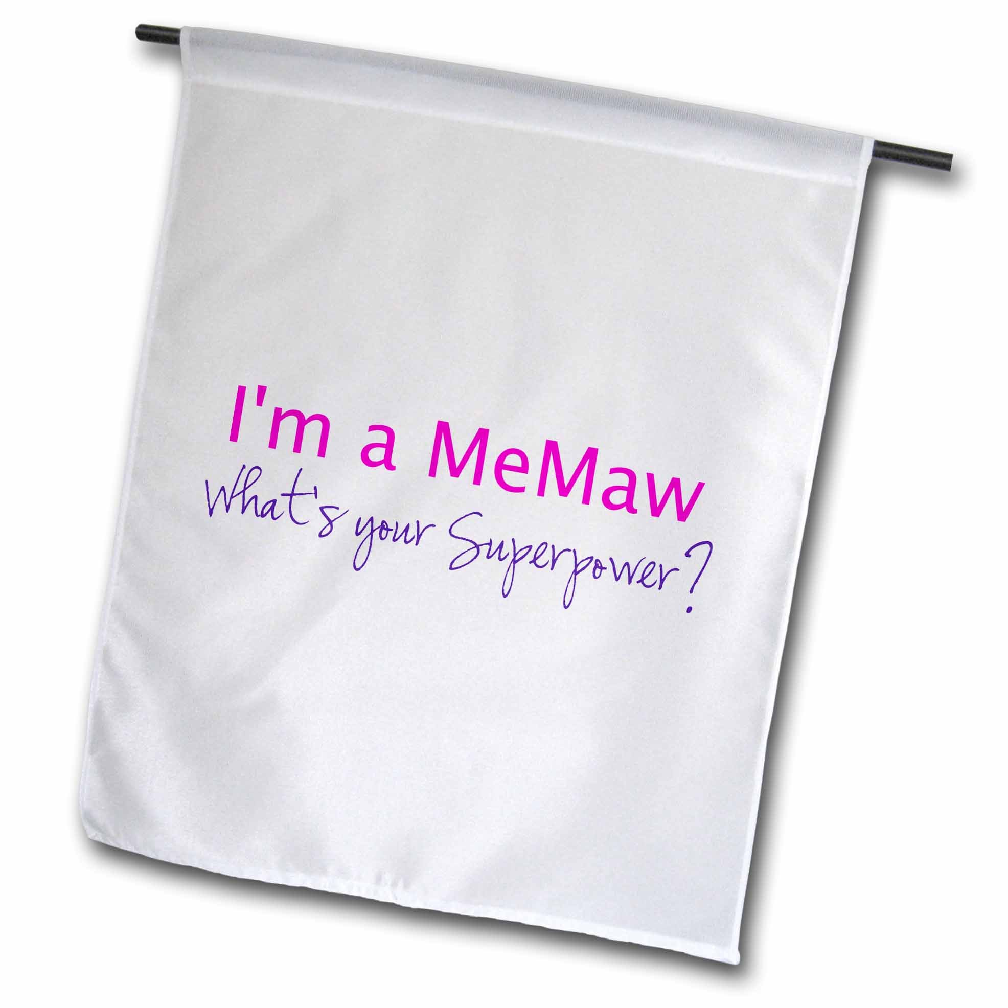 3dRose Gartenflagge „I’m A GG – What’s Your Superpower“ – 30x45 Cm, Hot Pink, Lustiges Oma-Geschenk
