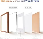 11x14 Ensemble de cadres d'images en bois d'Ahogany solide 3,Cadre en bois rouge avec verre trempé 8x10 avec tapis ou 11x14 Sans Mat,Poster Frame pour la décoration murale,paquet de 3