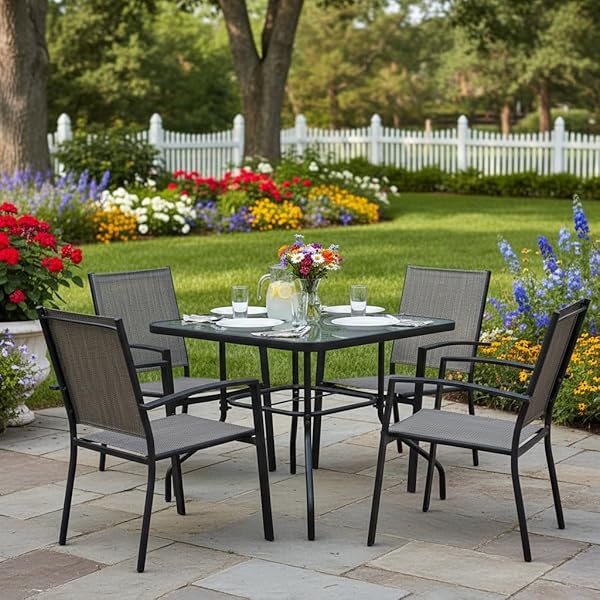 Square Glass Table for Outdoor Nooks